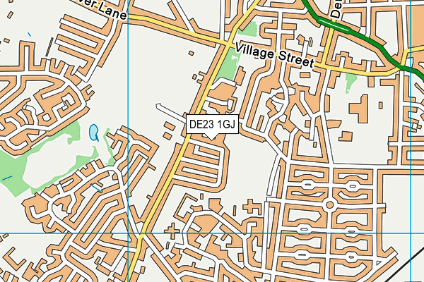 DE23 1GJ map - OS VectorMap District (Ordnance Survey)
