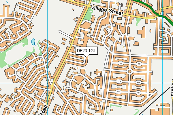 DE23 1GL map - OS VectorMap District (Ordnance Survey)