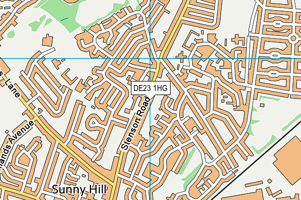 DE23 1HG map - OS VectorMap District (Ordnance Survey)