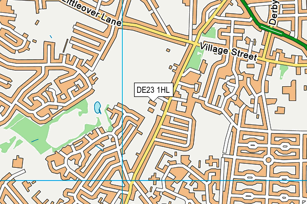 DE23 1HL map - OS VectorMap District (Ordnance Survey)