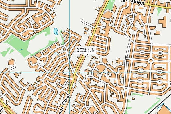 DE23 1JN map - OS VectorMap District (Ordnance Survey)