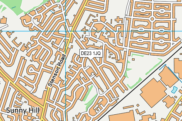 DE23 1JQ map - OS VectorMap District (Ordnance Survey)