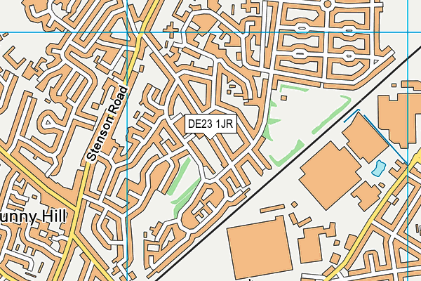 DE23 1JR map - OS VectorMap District (Ordnance Survey)