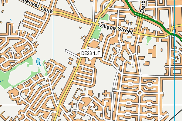 DE23 1JT map - OS VectorMap District (Ordnance Survey)