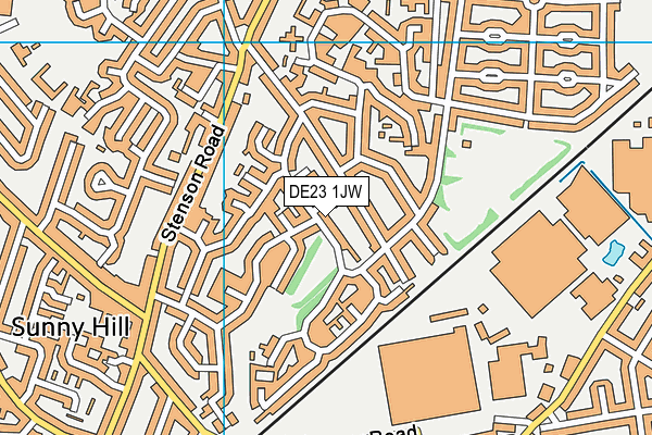 DE23 1JW map - OS VectorMap District (Ordnance Survey)