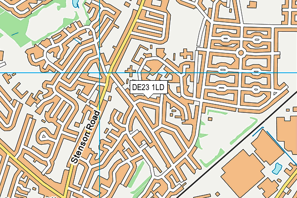 DE23 1LD map - OS VectorMap District (Ordnance Survey)