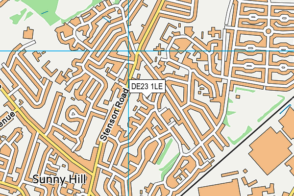 DE23 1LE map - OS VectorMap District (Ordnance Survey)
