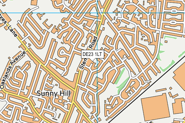 DE23 1LT map - OS VectorMap District (Ordnance Survey)