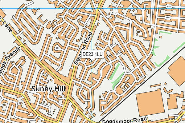 DE23 1LU map - OS VectorMap District (Ordnance Survey)