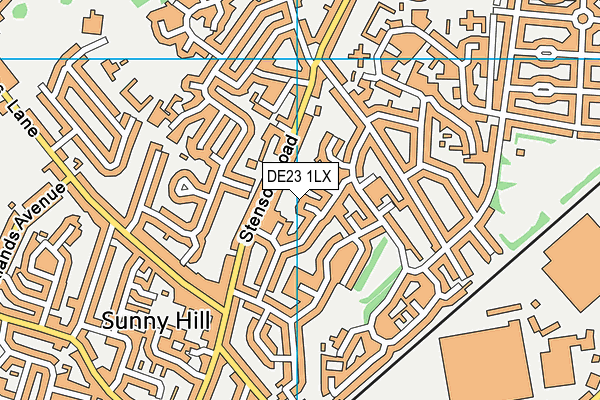 DE23 1LX map - OS VectorMap District (Ordnance Survey)
