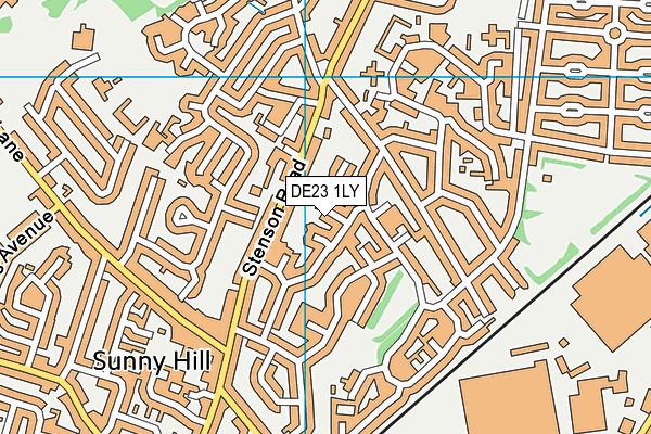 DE23 1LY map - OS VectorMap District (Ordnance Survey)