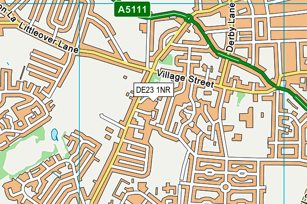 DE23 1NR map - OS VectorMap District (Ordnance Survey)