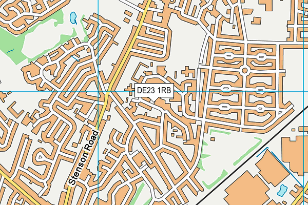 DE23 1RB map - OS VectorMap District (Ordnance Survey)