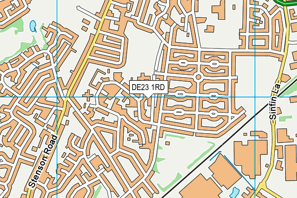 DE23 1RD map - OS VectorMap District (Ordnance Survey)