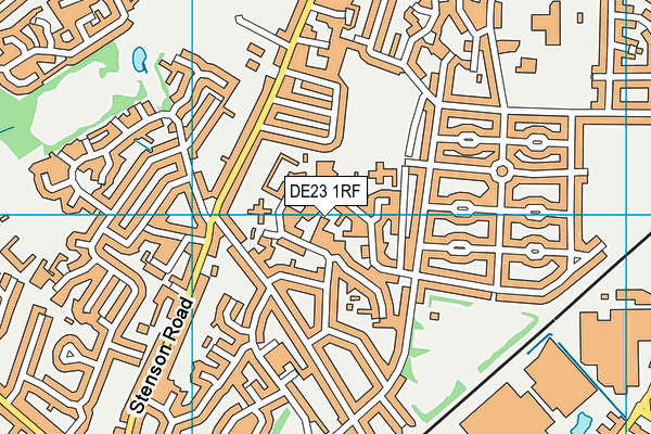 DE23 1RF map - OS VectorMap District (Ordnance Survey)