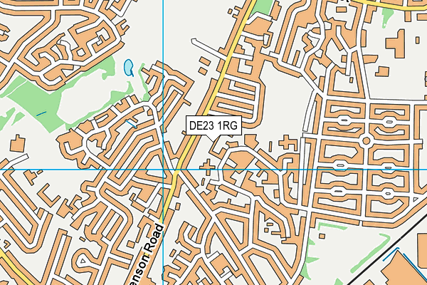 DE23 1RG map - OS VectorMap District (Ordnance Survey)