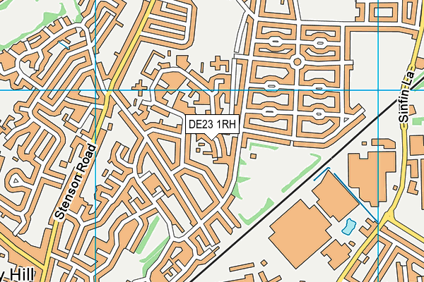 DE23 1RH map - OS VectorMap District (Ordnance Survey)