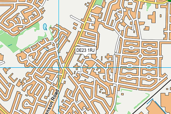 DE23 1RJ map - OS VectorMap District (Ordnance Survey)