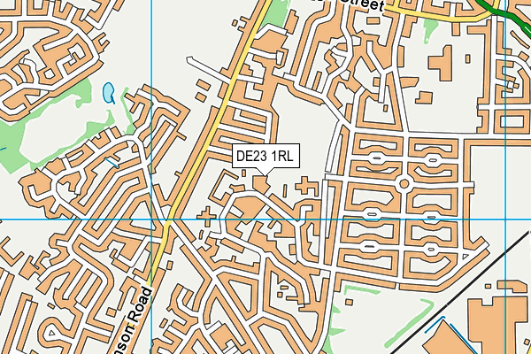 DE23 1RL map - OS VectorMap District (Ordnance Survey)