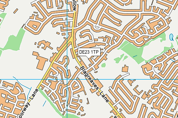 DE23 1TP map - OS VectorMap District (Ordnance Survey)