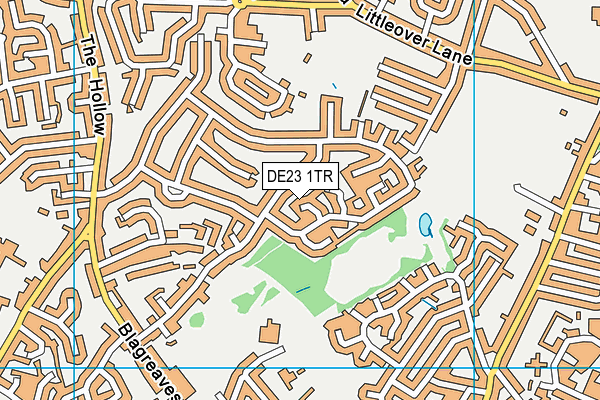 DE23 1TR map - OS VectorMap District (Ordnance Survey)