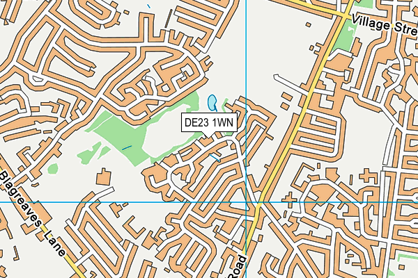 DE23 1WN map - OS VectorMap District (Ordnance Survey)