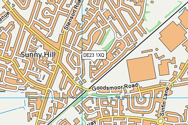 DE23 1XQ map - OS VectorMap District (Ordnance Survey)