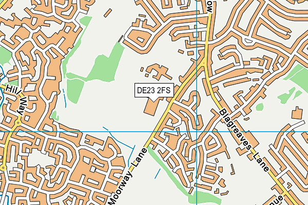 Derby Moor Spencer Academy map (DE23 2FS) - OS VectorMap District (Ordnance Survey)