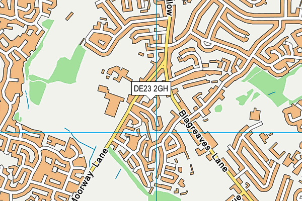 DE23 2GH map - OS VectorMap District (Ordnance Survey)