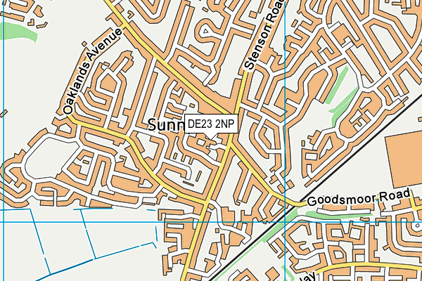 DE23 2NP map - OS VectorMap District (Ordnance Survey)