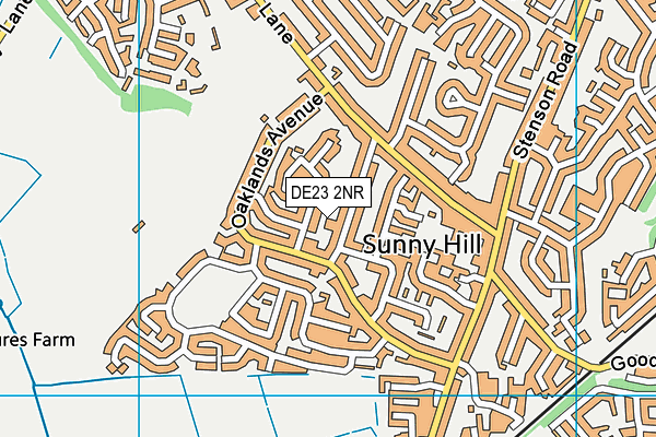 DE23 2NR map - OS VectorMap District (Ordnance Survey)