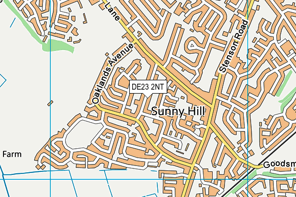 DE23 2NT map - OS VectorMap District (Ordnance Survey)
