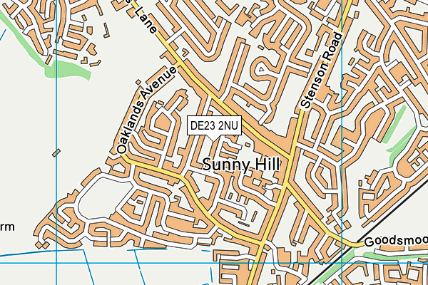 DE23 2NU map - OS VectorMap District (Ordnance Survey)