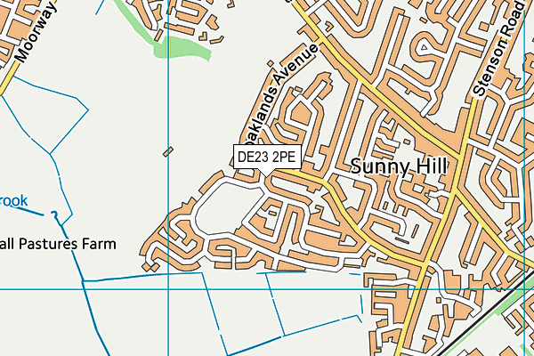 DE23 2PE map - OS VectorMap District (Ordnance Survey)
