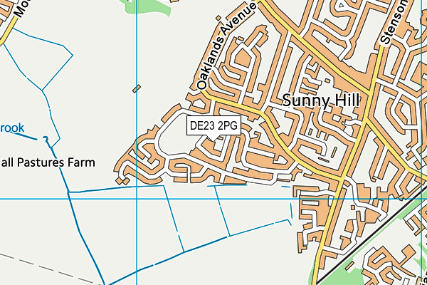 DE23 2PG map - OS VectorMap District (Ordnance Survey)
