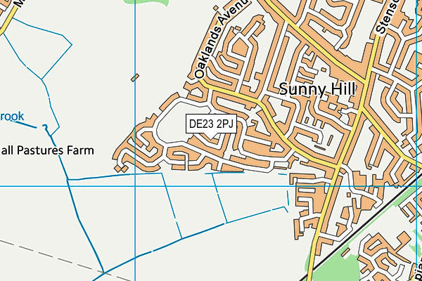 DE23 2PJ map - OS VectorMap District (Ordnance Survey)