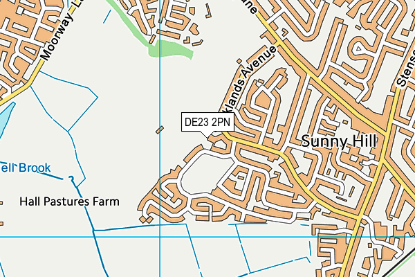 DE23 2PN map - OS VectorMap District (Ordnance Survey)