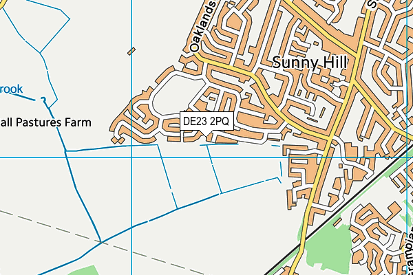 DE23 2PQ map - OS VectorMap District (Ordnance Survey)