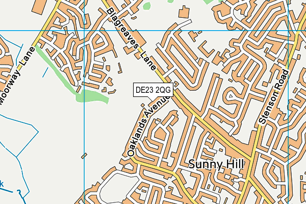 DE23 2QG map - OS VectorMap District (Ordnance Survey)