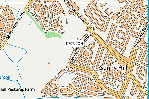 DE23 2QH map - OS VectorMap District (Ordnance Survey)