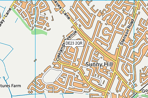 DE23 2QR map - OS VectorMap District (Ordnance Survey)