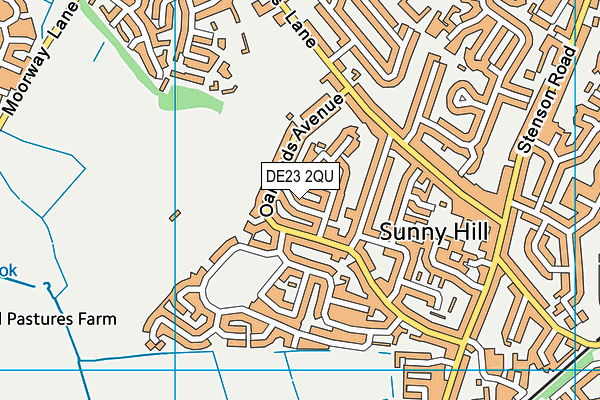 DE23 2QU map - OS VectorMap District (Ordnance Survey)