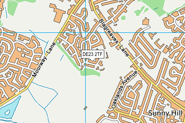 DE23 2TF map - OS VectorMap District (Ordnance Survey)