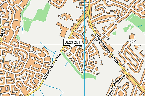 DE23 2UT map - OS VectorMap District (Ordnance Survey)