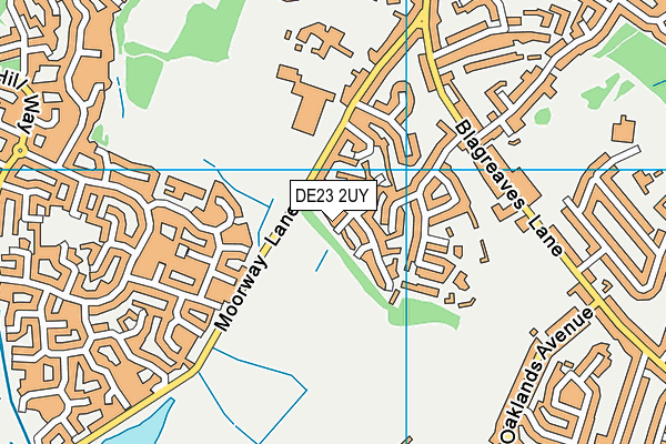 DE23 2UY map - OS VectorMap District (Ordnance Survey)