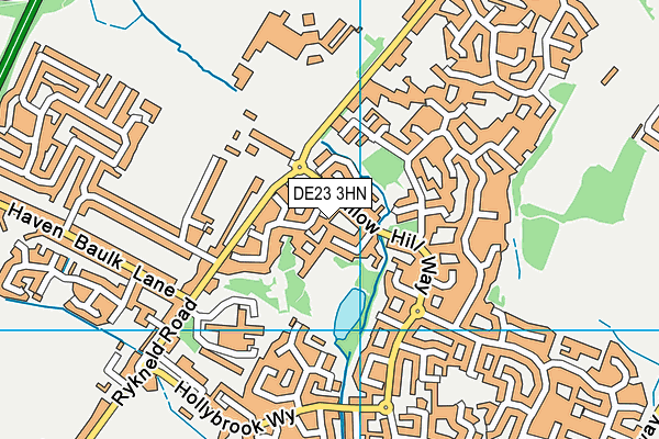 DE23 3HN map - OS VectorMap District (Ordnance Survey)