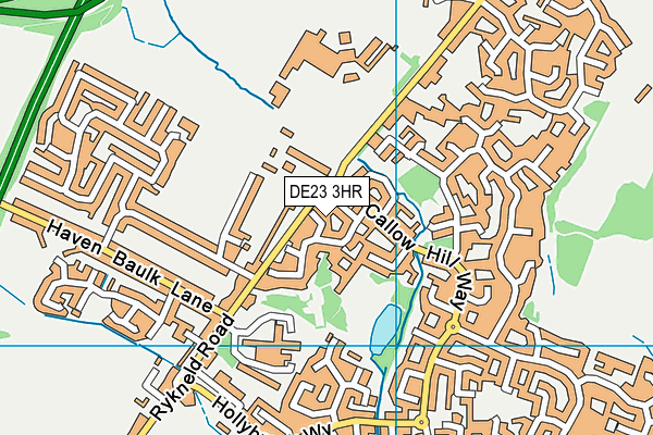 DE23 3HR map - OS VectorMap District (Ordnance Survey)