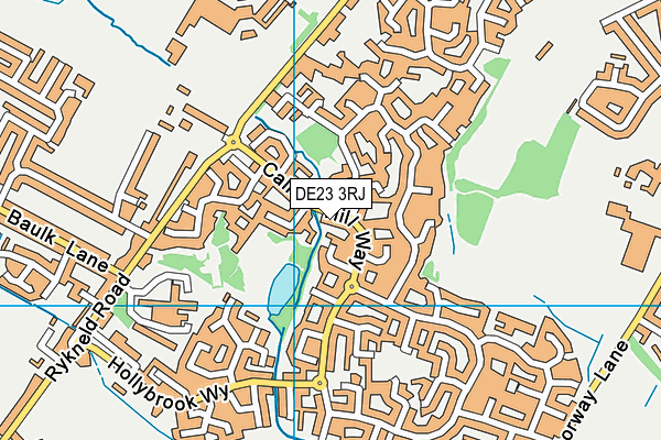 DE23 3RJ map - OS VectorMap District (Ordnance Survey)