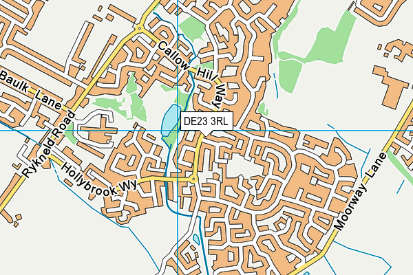 DE23 3RL map - OS VectorMap District (Ordnance Survey)