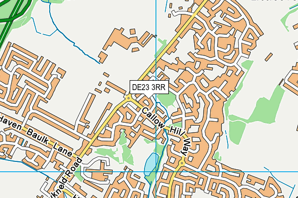 DE23 3RR map - OS VectorMap District (Ordnance Survey)